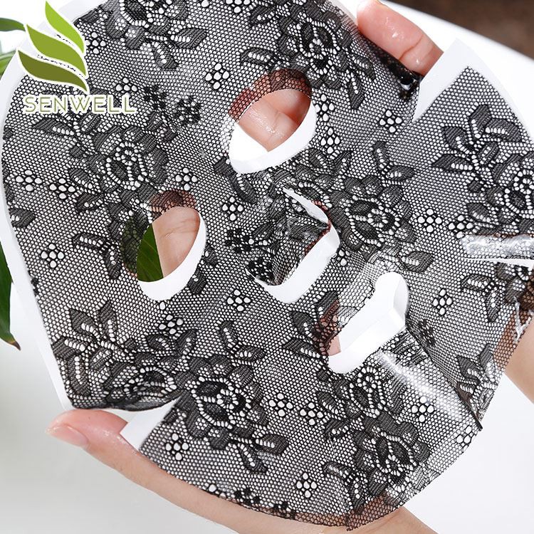 Lace hydrogel facial mask-black 1
